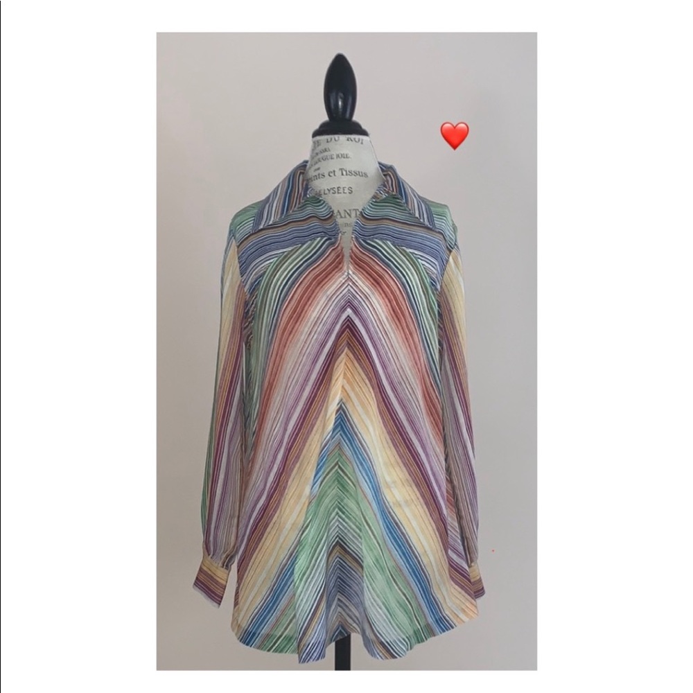VINTAGE❤️blouse❤️super cool rare find! fits 36-38”